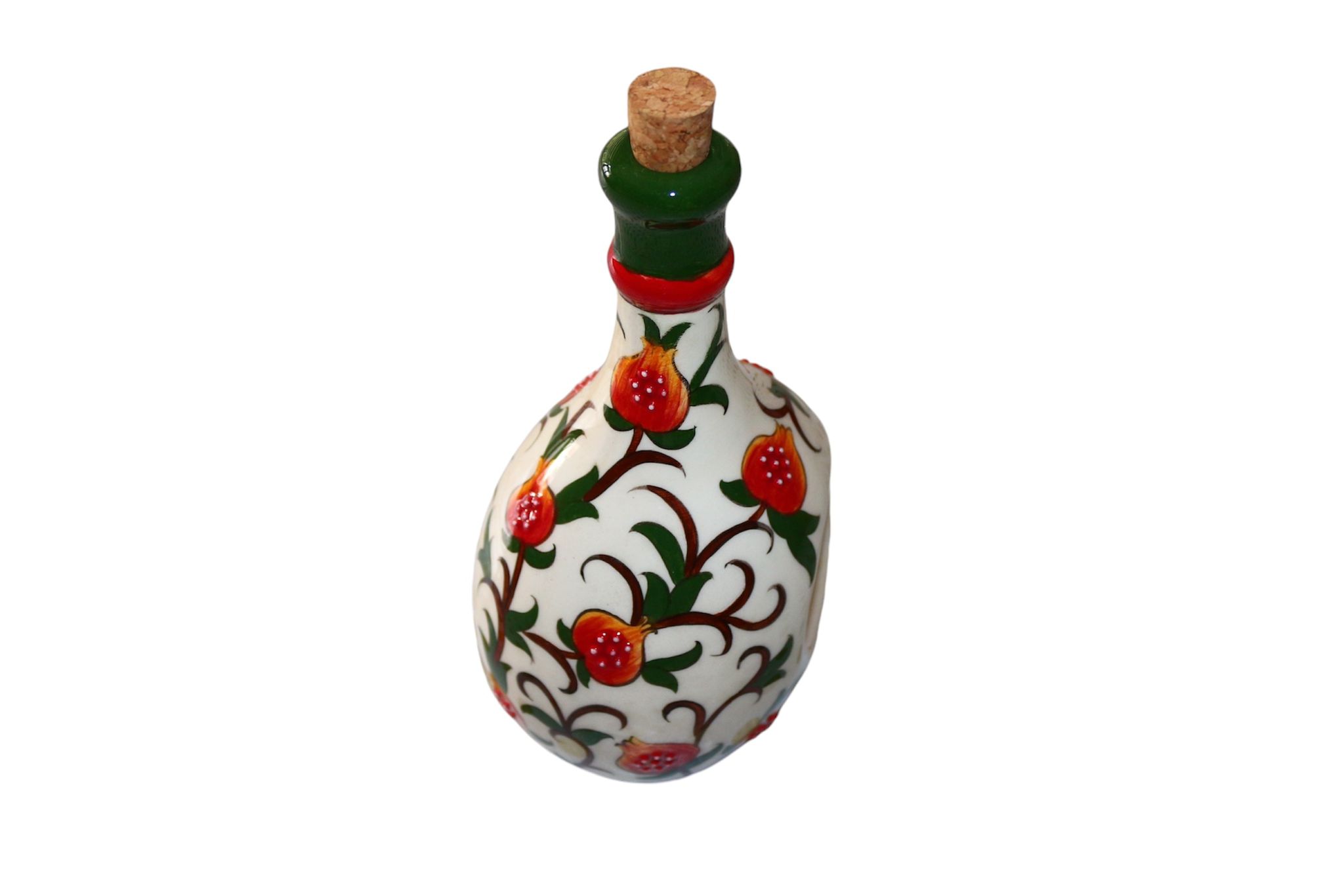 Seramik Çini Desenli Zeytinyağı Şişesi - Görsel 2