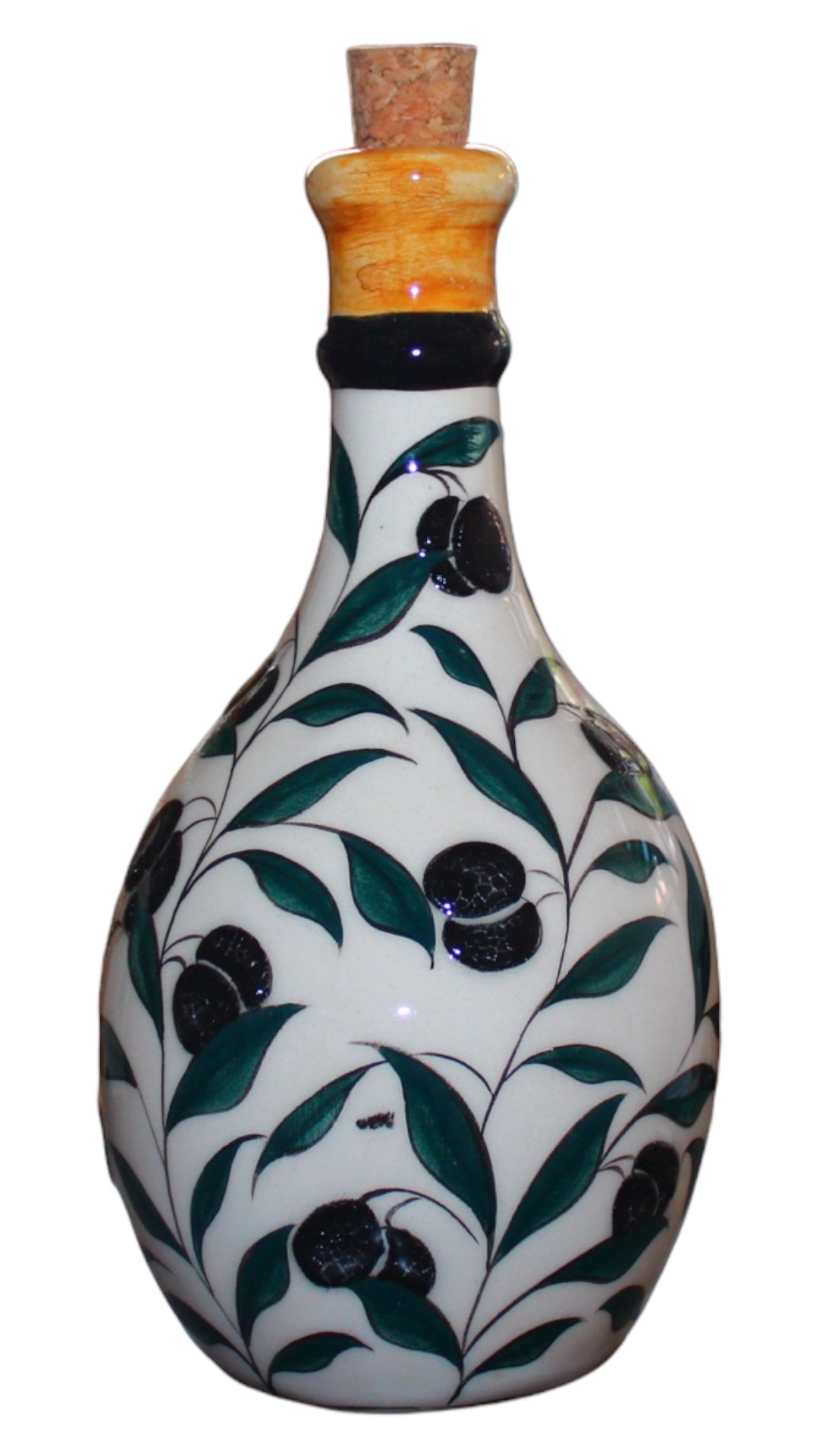 Seramik Çini Desenli Zeytinyağı Şişesi - Görsel 2
