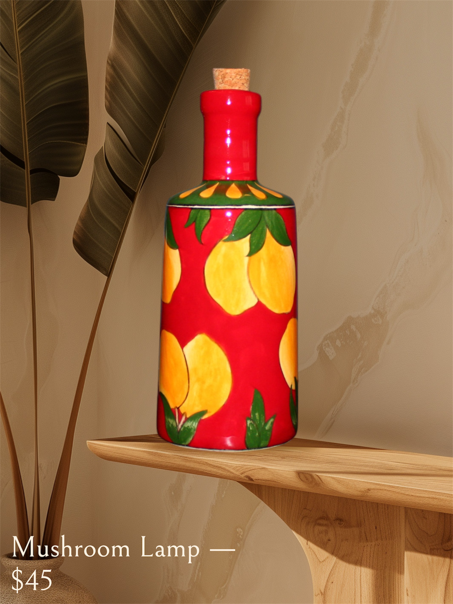 Seramik Çini Desenli Zeytinyağı Şişesi - Görsel 2