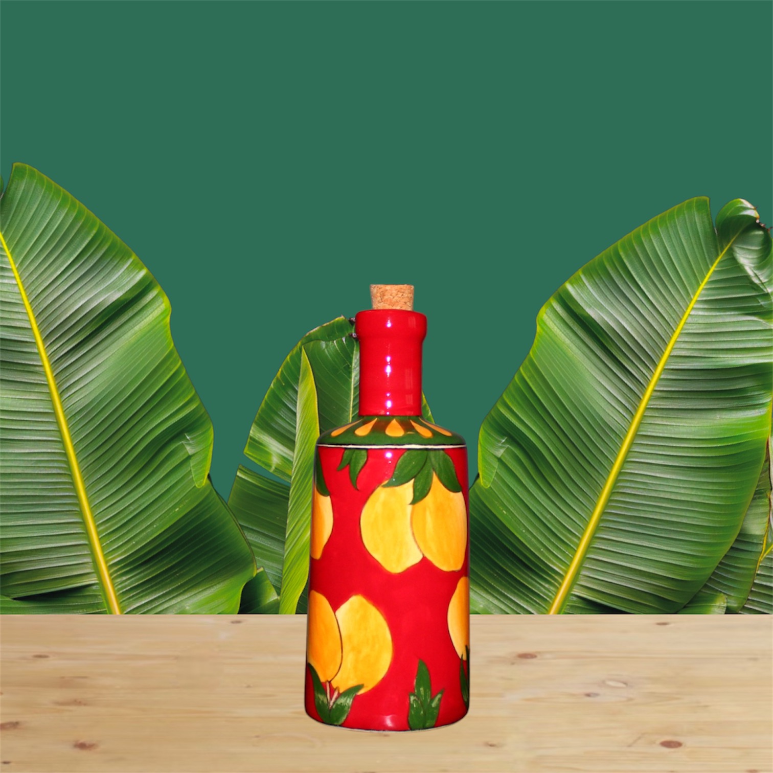 Seramik Çini Desenli Zeytinyağı Şişesi - Görsel 4