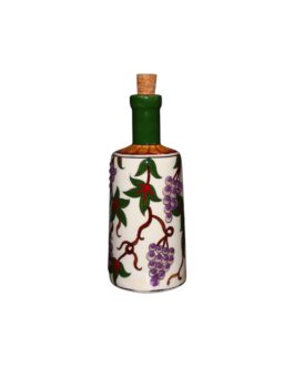 Seramik Çini Desenli Zeytinyağı Şişesi