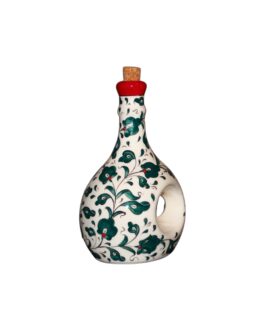 Seramik Çini Desenli Zeytinyağı Şişesi